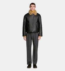 Blouson en peau lainée Sandro