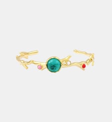 Bracelet jonc fin Océane  doré à l'or fin - Oceane Satellite