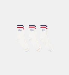 Lot de 3 paires de chaussettes côtelées Lacoste