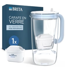 Carafe filtrante en verre Model One + 1 cartouche Maxtra Pro Brita