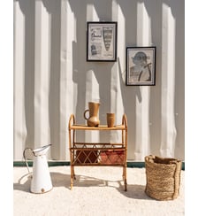 Table d'appoint en rotin Francine N°1451- Produit chiné Debongout