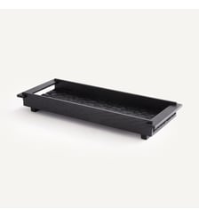 Plateau rectangulaire en chêne massif gougé, profondeur 18 cm AM.PM