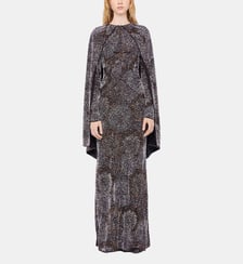 Robe en crêpe avec broderies de perles Rabanne