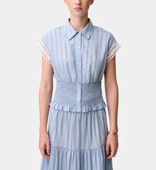 Chemise rayée sans manches Claudie Pierlot