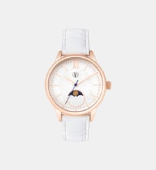 Montre Augustine Argenté, Blanc XC4023XW\4 Louis Pion