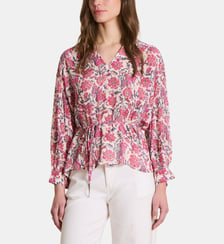 Top ample à imprimé floral manches 3/4 La Fée Maraboutée