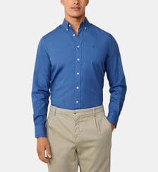 Chemise Oxford Coupe Ajustée Teinte En Pièce Hackett London