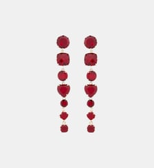 Boucles d'oreilles 7 pierres La Diamantine Rouge Grenat Les Néréides