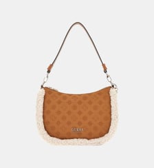 Sac d'épaule Davika fourrure synthétique Guess