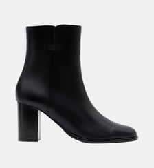 Rimini - Bottines En Cuir Lisse Noir Parallèle