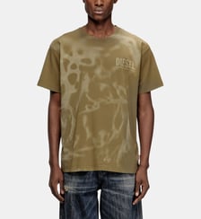 T-shirt en coton avec impression laser Diesel