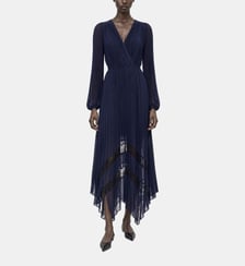 Robe longue plissée avec plumetis The Kooples