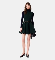 Robe courte sans manches en tweed Maje