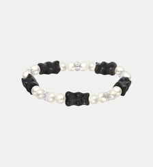 Bracelet de perles avec Ours d'Or noir colorés Thomas Sabo