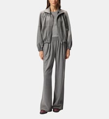 Pantalon wide leg en laine mélangée Pinko