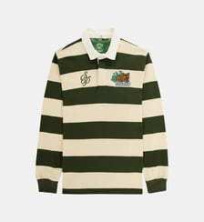Polo rugby manches longues rayé à broderie SP Section Paloise Serge Blanco