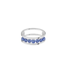 Bague HULA HOOP Bleue - Saphirs bleus - Or blanc 750‰ La Brune & La Blonde
