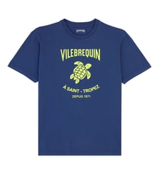 T-shirt en coton imprimé logo tortue Vilebrequin