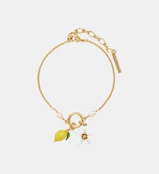 Bracelet fin citron et fleur de citronnier Les Néréides