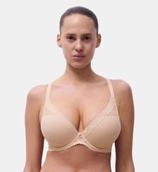 Soutien-gorge coques plongeant en dentelle Chantelle