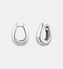 Boucles d’oreilles à cerceau épais de taille moyenne en argent Aristocrazy