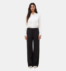 Pantalon plea - Motif uni - Coupe large Caroll