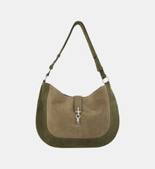 Sac à main cuir et velours avec mousqueton Ikks