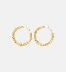 Boucles d'oreilles créoles   doré à l'or fin - Tess Satellite