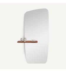 Miroir asymétrique à tablette noyer H170 cm AM.PM