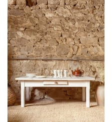 Table basse en bois et céramique Donna N°1571- Produit chiné Debongout