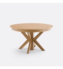 Table à manger ronde, extensible, en chêne et plaqué, 6 à 12 couverts La Redoute Interieurs