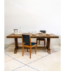 Grande table à manger en bois Romy N°526- Produit chiné Debongout