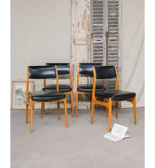 Lot de 4 chaises scandinaves Alma N°1095- Produit chiné Debongout