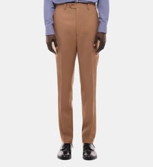 Pantalon de costume ajusté en flanelle Fursac