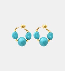 Boucles d'oreilles créoles   doré à l'or fin - Loulou Satellite