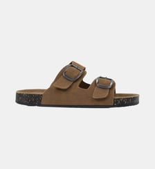 Sandales semelle intérieure cuir patch talon confort everywear Isotoner