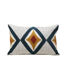 Housse De Coussin  Coton rebrodé de point de bouclette et de chainette Madura