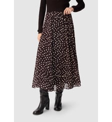 Jupe longue imprimé pois taille haute Ikks