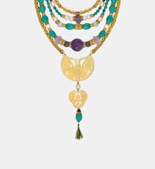 Collier plastron ajustable   doré à l'or fin - Tiki Satellite