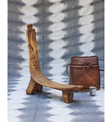 L'assise exotique en bois Ernest N°1056- Produit chiné Debongout