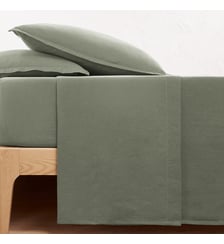 Drap plat uni en lin lavé La Redoute Interieurs