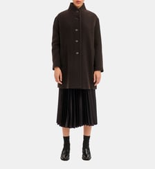 Manteau droit à col montant - ASTY Pablo
