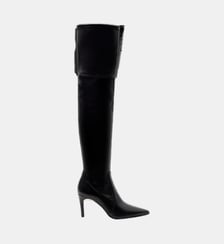Lucia - Cuissardes En Cuir Nappa Noir Parallèle