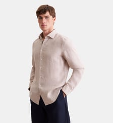 Chemise en lin 1/1 Slim Col Kent Seidensticker