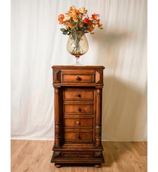 Table de chevet en bois Odile N°573- Produit chiné Debongout