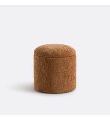 Pouf avec coffre en tissu texturé La Redoute Interieurs