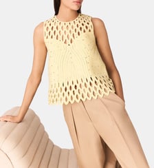 Top en crochet strassé Maje