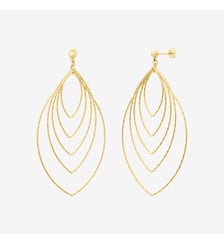 Boucles d'oreilles dorées ellipse grand modèle - disco Caroline Najman