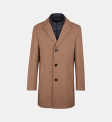 Manteau en laine et polyester avec parement amovible regular Deus Digel