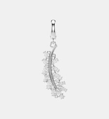 Charm Vienna, Plume, Métal rhodié Swarovski